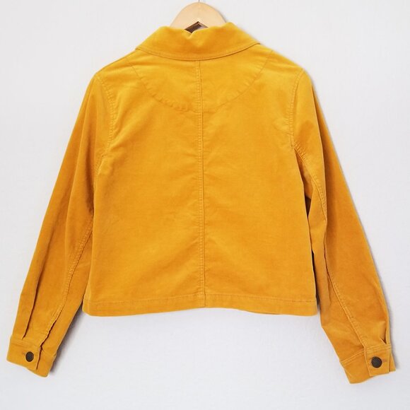 Cabi 3909 Citizen Jacket S Micro Corduroy Cord Marigold Mustard Yellow Pockets - Picture 9 of 16